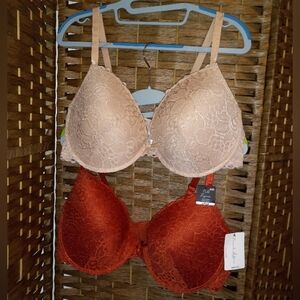 2 Pack French Affair Lightly Padded Full Figure Bras 42D